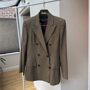 Lauren Ralph Lauren Vintage Puppytooth Houndstooth Blazer